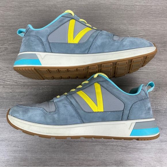 Vionic Gray With Yellow&Blue Detail Retro Vibe Rechelle Sneakers Sz.8 - Picture 9 of 15